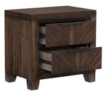 Parnell Rustic Cherry Wood 2-Drawer Nightstand