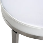 Pratt 2 White Swivel Counter Stools with Steel Frame