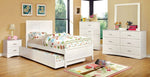 Prismo White Twin Bed