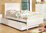 Prismo White Twin Bed with Trundle