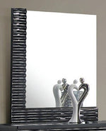 Romania Black/Zebra Grey Wood Dresser Mirror