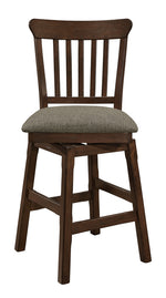 Schleiger 2 Brown Fabric Counter Height Chairs