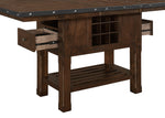 Schleiger Dark Brown Wood Counter Height Table