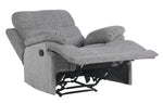 Sherbrook Gray Chenille Fabric Manual Recliner