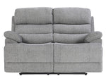 Sherbrook Gray Chenille Fabric Manual Recliner Loveseat