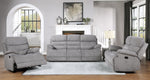 Sherbrook Gray Chenille Fabric Manual Recliner Loveseat