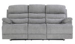 Sherbrook Gray Chenille Fabric Manual Recliner Sofa