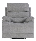 Sherbrook Gray Chenille Fabric Power Recliner