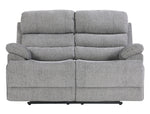 Sherbrook Gray Chenille Fabric Power Recliner Loveseat