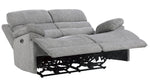 Sherbrook Gray Chenille Fabric Power Recliner Loveseat