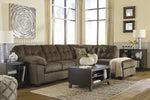 Accrington 2-Pc Earth Fabric RAF Sectional Sofa