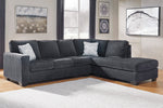 Altari Slate Chenille RAF Sectional with Sleeper (Oversized)