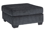 Altari Slate Chenille Oversized Accent Ottoman