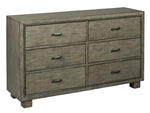 Arnett Gray Wood 6-Drawer Dresser