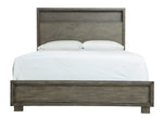 Arnett Gray Wood Full Bookcase Bed