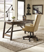 Baldridge Light Brown Swivel Desk Chair