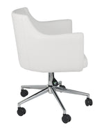 Baraga White Home Office Swivel Desk Chair