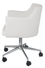 Baraga White Home Office Swivel Desk Chair