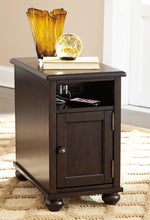 Barilanni Dark Brown Wood Chair Side End Table