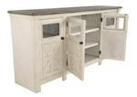 Bolanburg Weathered Oak/Antique White Wood Extra Large TV Stand