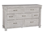 Brashland White Wood 7-Drawer Dresser