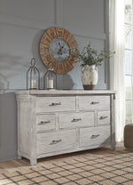 Brashland White Wood 7-Drawer Dresser