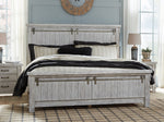 Brashland White Wood Cal King Panel Bed