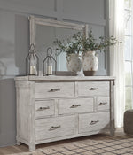 Brashland White Wood Dresser Mirror