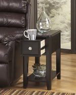 Breegin Almost Black Wood Chair Side End Table