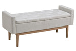 Briarson Beige Fabric Storage Bench