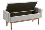 Briarson Beige Fabric Storage Bench