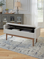 Briarson Beige Fabric Storage Bench