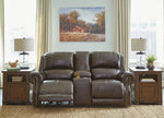 Buncrana Chocolate Leather Power Recliner Loveseat