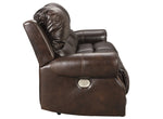 Buncrana Chocolate Leather Power Recliner Sofa (Oversized)