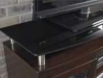 Chanceen Dark Brown Wood Medium TV Stand