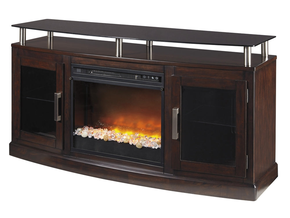 Chanceen Medium TV Stand with Fireplace Insert