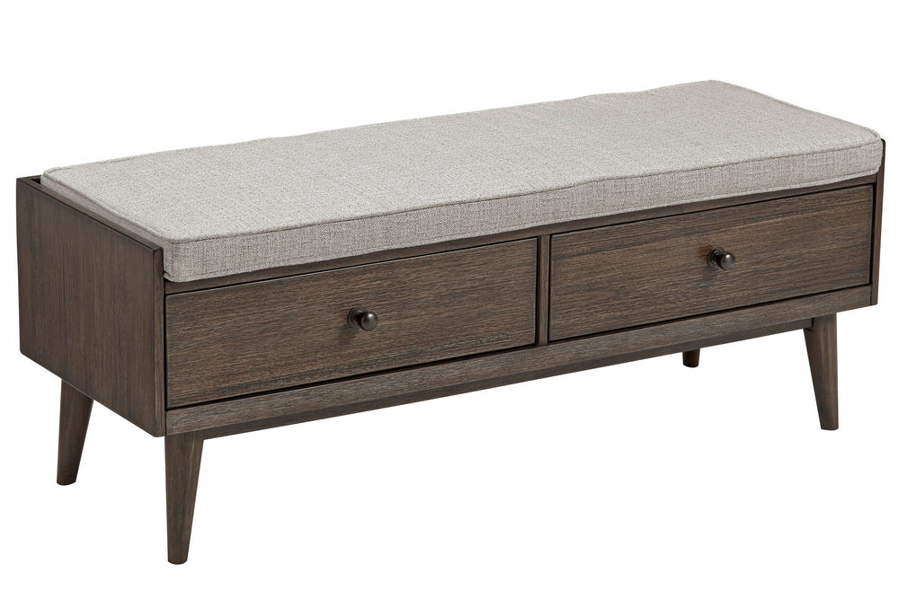 Chetfield Beige/Brown Wood Storage Bench