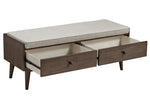 Chetfield Beige/Brown Wood Storage Bench