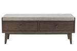 Chetfield Beige/Brown Wood Storage Bench