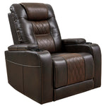 Composer Brown Faux Leather Power Recliner