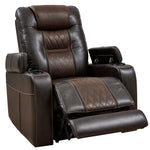 Composer Brown Faux Leather Power Recliner