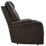 Composer Brown Faux Leather Power Recliner