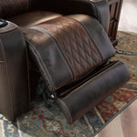 Composer Brown Faux Leather Power Recliner