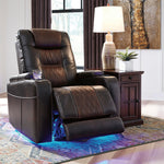 Composer Brown Faux Leather Power Recliner