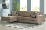 Flintshire 2-Pc Auburn Fabric LAF Sectional