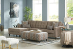 Flintshire 2-Pc Auburn Fabric LAF Sectional