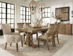 Grindleburg 2 Light Brown Wood Side Chairs