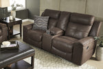 Jesolo Coffee Faux Suede Fabric Manual Recliner Loveseat