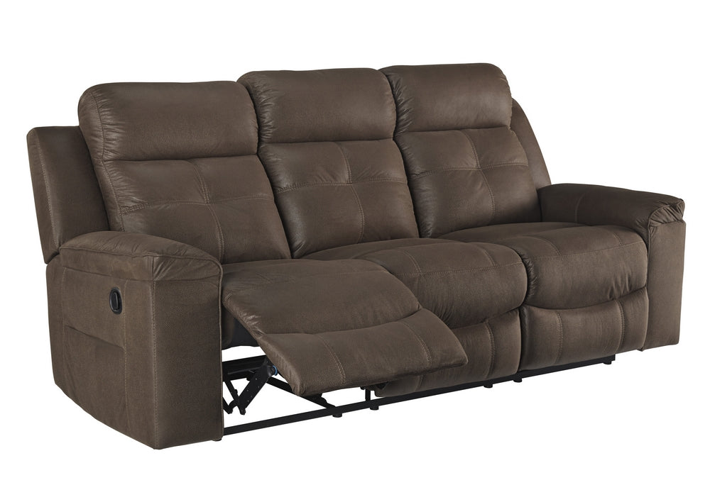 Jesolo Coffee Faux Suede Fabric Manual Recliner Sofa