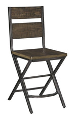 Kavara 2 Medium Brown Wood/Metal Counter Height Chairs